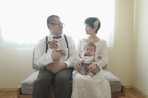 ブライダル(エンゲージメントフォト)写真 撮影場所 海(湘南) 自宅、家族写真