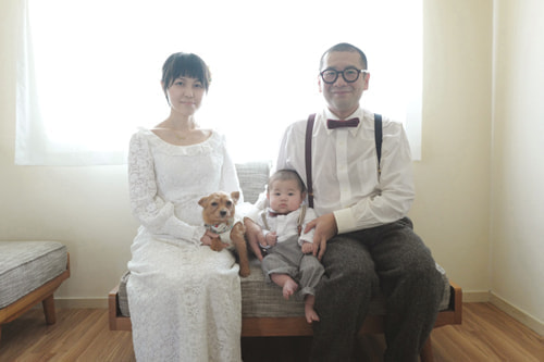 ブライダル(エンゲージメントフォト)写真 撮影場所 大和市(森) 自宅、家族写真