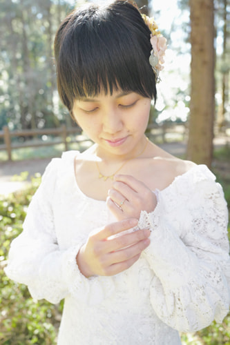 ブライダル(エンゲージメントフォト)写真 撮影場所 大和市(森) 新婦