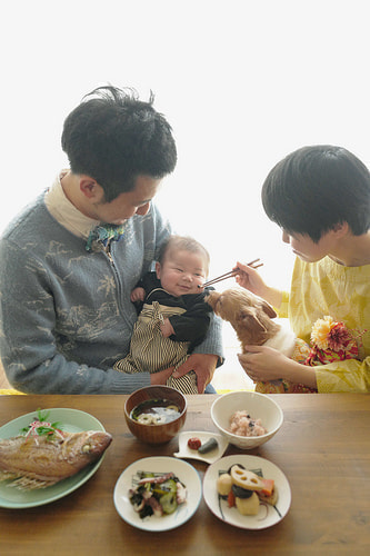百日祝い(お食い初め)写真